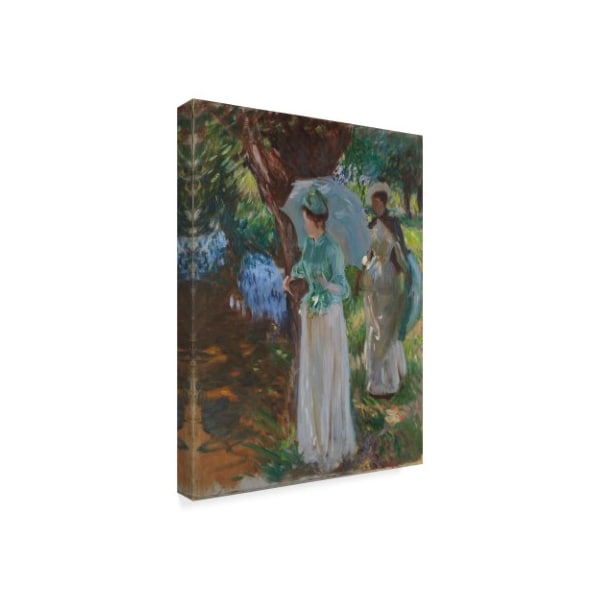 John Singer Sargent 'Two Girls With Parasols' Canvas Art,35x47